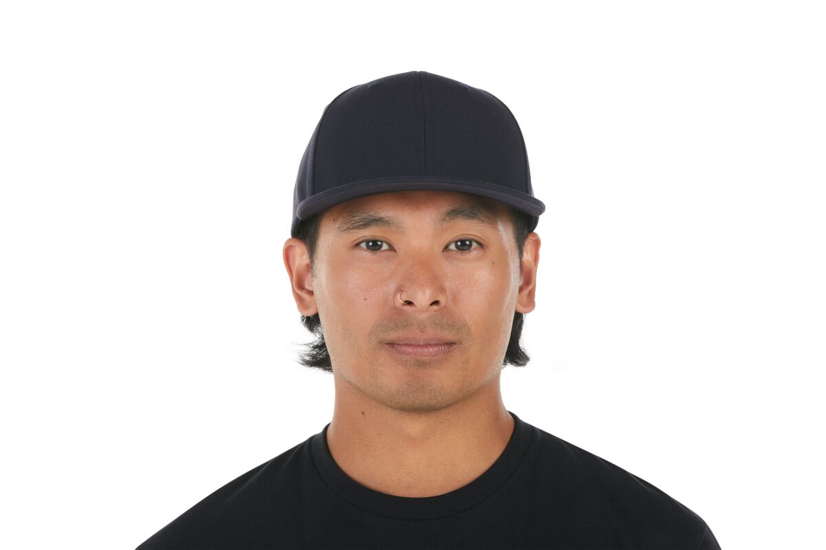 recycled-poly-classic-6-panel-hat-v6 WebPDP-HAT001215_Recycled_Poly_Classic_6Panel_Hat_Tidal_Blue_Studio_Harper_Studios_0723_Front__HAT001215OS.jpg