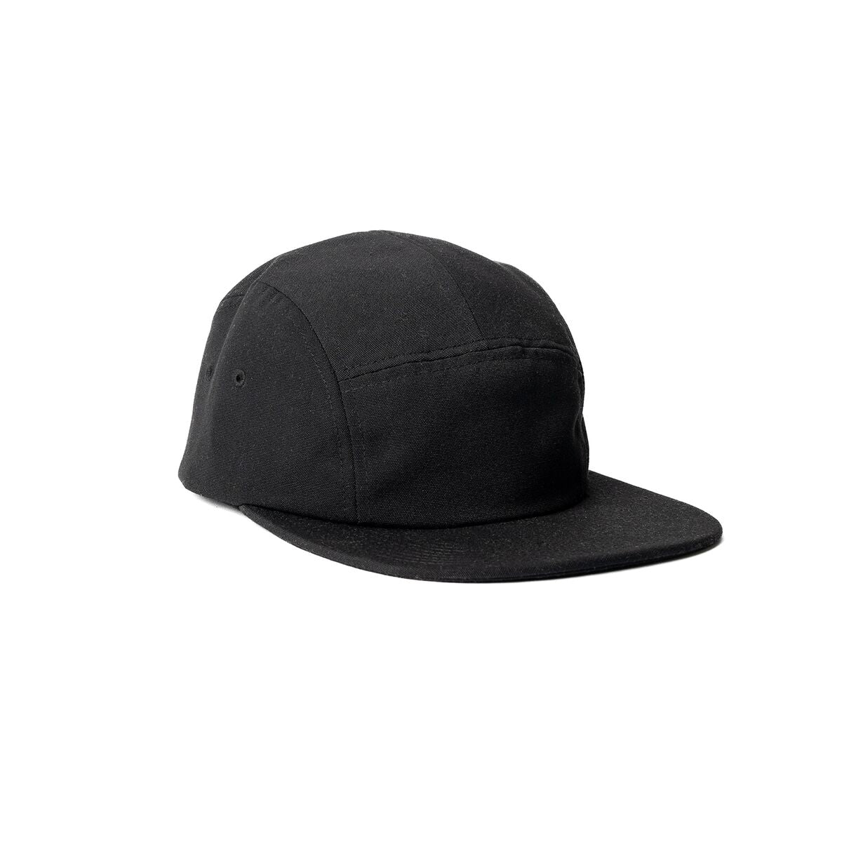 recycled-poly-flat-brim-5-panel-hat-u2 Web_PDP-FlatBrim5PanelHat_Studio_Front_Black.jpg